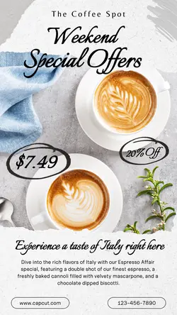 Cafe Weekend Offer Instagram Story