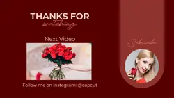 Non-marketing Youtube Endscreen, Maroon simple elegant