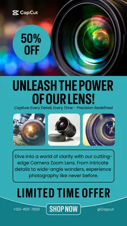 Camera Zoom Lens Promotion Instagram Story