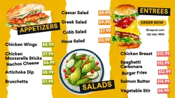Food Menu List Twitter Post