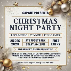 Christmas Night Party Poster Promotion IG Post