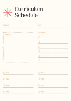 Education Information Schedule Minimalist（cc web）