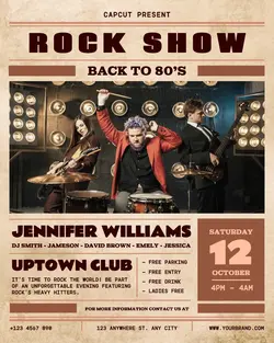 Vintage Music Rock Show promotion social media