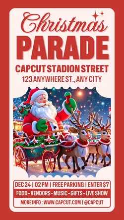 Christmas Parade Invitation Instagram Story