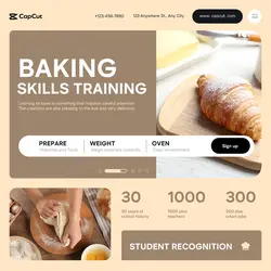 Business Baking skills training Display Minimalist