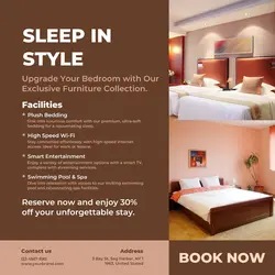 Hotel room promotion instagram post