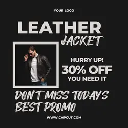 Leather Jacket Sale Instagram Post