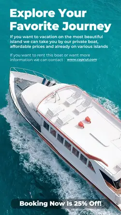 Explore Your Favorite Journey Travel Promotion Instagram Story Blue Sea Minimalist