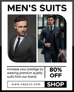 Fashion Industry Men's Suits Promotion Instagram Portrait