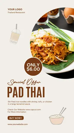 Food Promotion Restaurant Thailand Instagram Story