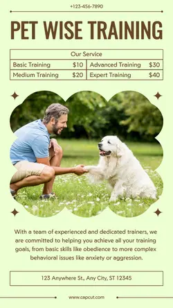 Pet Training Service Promotion Instagram Story