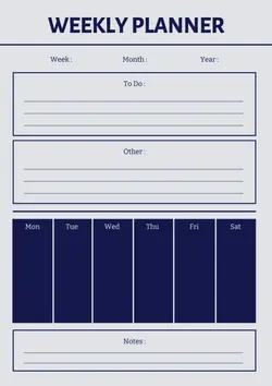 Weekly Planner Template