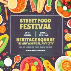 Street Food Festival Promotion for Instagram Post