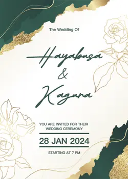 Invitation gradient golden luxur
