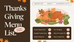 Thanksgiving Menu List Twitter Post
