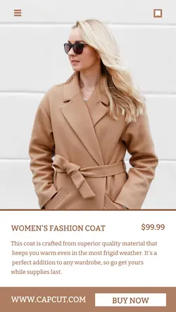 Women's Fashion Coat Sale Instagram Story