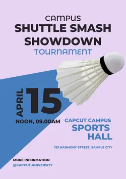 Campus event / activity poster Tournament