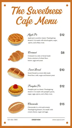 Thanksgiving Special Menu Tiktok Post