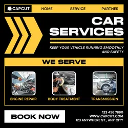 Modern Style Car Services Instagram Post