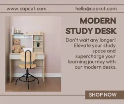 Modern Study Desk Promotion Facebook Post