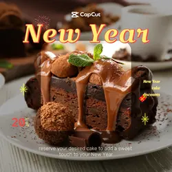 New year food cake discount minimalism
