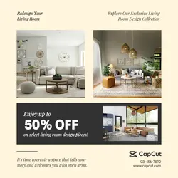 Interior design promotion instagram post