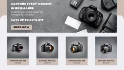 Minimalist Camera Product Display for Social Media Cover