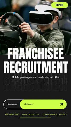 Business Franchisee Recruitment Trendy cool