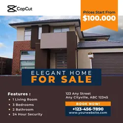 Real Estate Elegant Home Sale Instagram Post