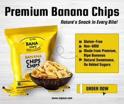 Food and Beverage Snacks Banana Product Display