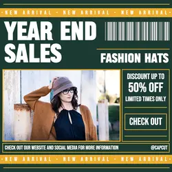 Fashion Hats New Arrival Promotion Instagram Post