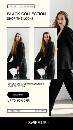 Black Collection Shop The Looks Instagram Story