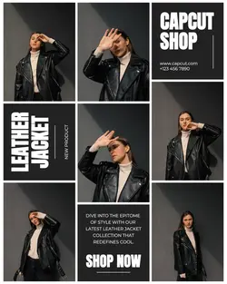 Leather Jacket Fashion Promotion Instagram Post