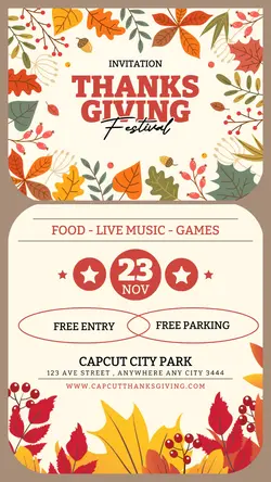 THANKS GIVING INVITATION