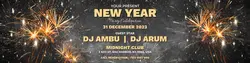 New Years Event Celebration for Social Media Banner