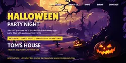 Hallooween Party Invitation  for Social Media Cover