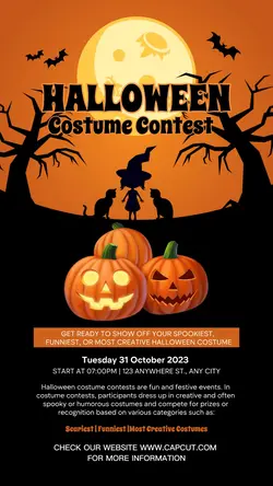 Halloween Costume Contest Instagram Story
