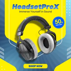 E-commerce Electronics - Hero Image - Headphone - Complementary Color