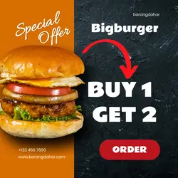 Food and Beverage Burger Instagram Post