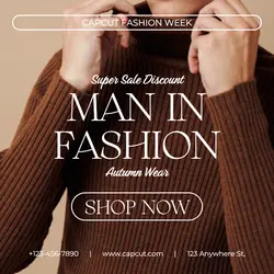 Fashion Man Sweater Promotion Instagram Post
