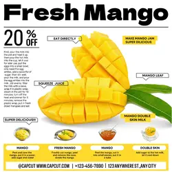 Foods & Beverage Mango Promotion Minimalist