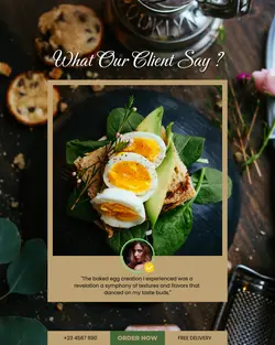Simple Food Testimonial for Social Media Post