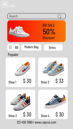 Fashion Industry Shoe Landing Page  Instagram Port