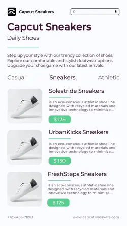 Shoes promotion with color option instagram story