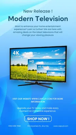 Electronic Television Promotion Instagram Story