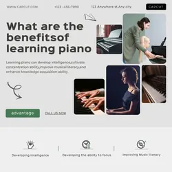 Education Piano teacher Display Minimalist