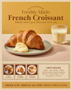 french croissant promotion instagram post