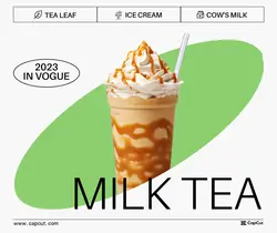 Foods & Beverage Milk tea Promotion Minimalist