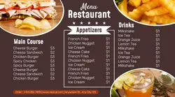 Food and Beverage Menu Cafe Instagram