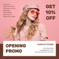 Fashion Eyewear Store Promotion Instagram Post
